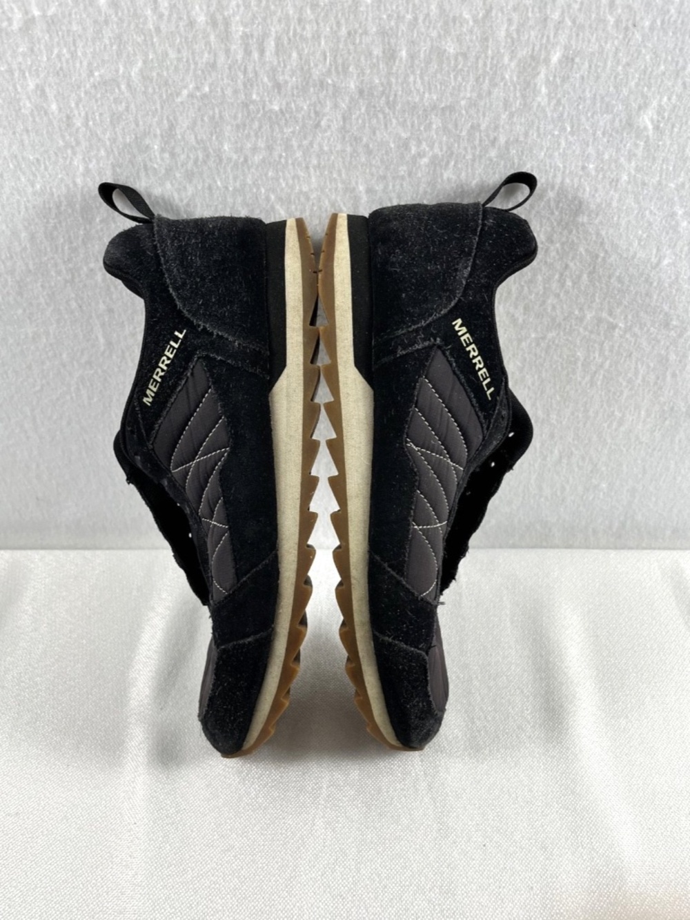 Merrell Men's Alpine Retro Sneakers Shoes Size 10.5 Black Suede Lace Up Hiking - Picture 6 of 8